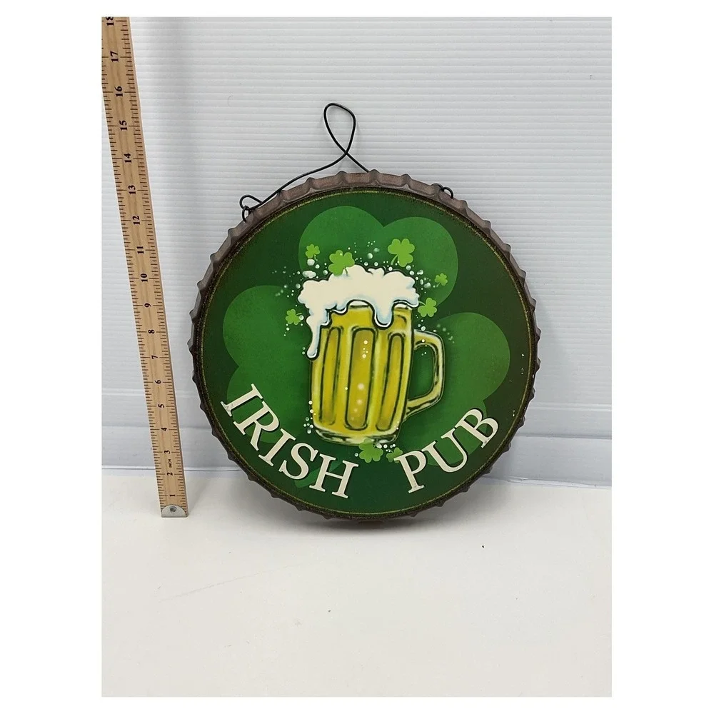 Irish Pub Decorative‎ Tin Sign Beer Cap Design